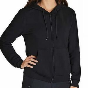 Eddie Bauer Black full zip Hoodie Sweatshirt soft lined